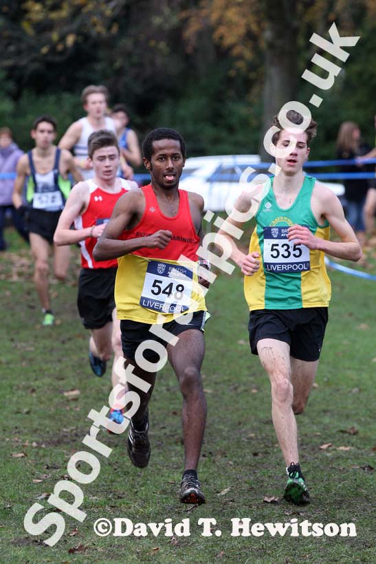 Paulos  Asgodom 535 and Euan Makepeace under-17 men Liverpool Cross Challenge. David T. Hewitson/Sports for All Pics